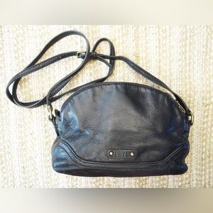 Frye Campus Rivet Small Crossbody Bag Saddle Black Leather Western Double Pocket